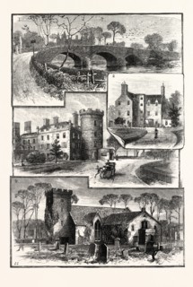 EDINBURGH: 1. OLD SAUGHTON BRIDGE; 2. OLD SAUGHTON HOUSE; 3. BARNTON HOUSE ; 4. CRAMOND CHURCH.