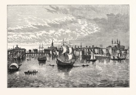 SOUTH-EAST VIEW OF LONDON IN 1550.