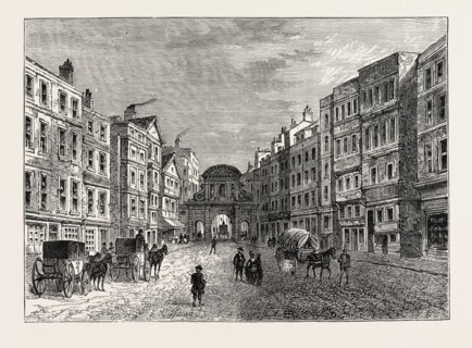 TEMPLE BAR, WEST FRONT, IN 1710, LONDON