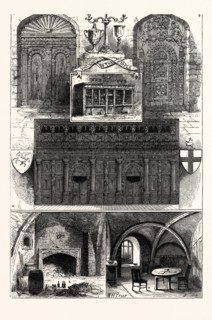 1. Door from the Middle Temple. 2. Wig-Shop in the Middle Temple. 3. Door from the Inner Temple. 4.