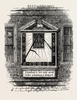 SUN-DIAL IN THE TEMPLE, 1885, LONDON
