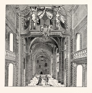 INTERIOR OF THE DUKE'S THEATRE. From Settle's "Empress of Morocco.", LONDON