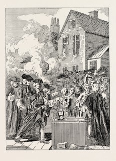 LAYING THE FOUNDATION-STONE OF BLACKFRIARS BRIDGE, 1760, LONDON