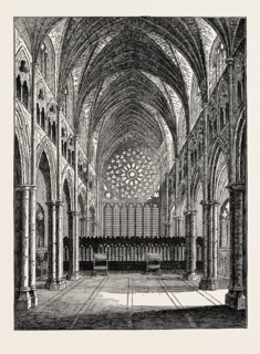 OLD ST. PAUL'S. THE INTERIOR, LOOKING EAST, LONDON