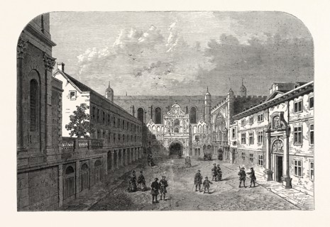 OLD FRONT OF GUILDHALL, From Seymour's London, 1734