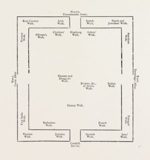 PLAN OF THE EXCHANGE IN 1837, LONDON
