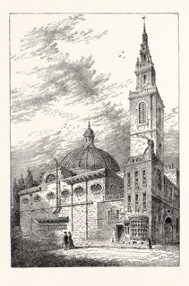 EXTERIOR OF ST. STEPHEN'S, WALBROOK, IN 1700, LONDON