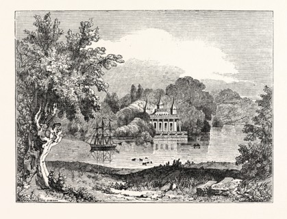 VIRGINIA WATER: Fishing Temple on the Lake
