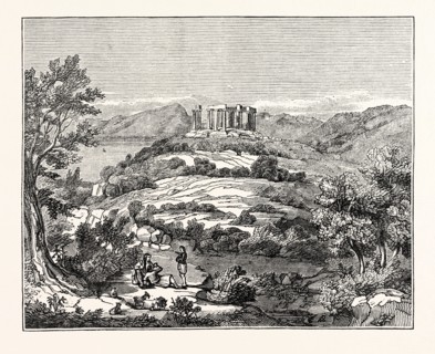 View in AEgina, with the Temple of Jupiter Panhellenus