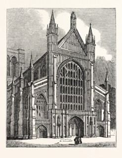 North-west view of the Cathedral at Winchester