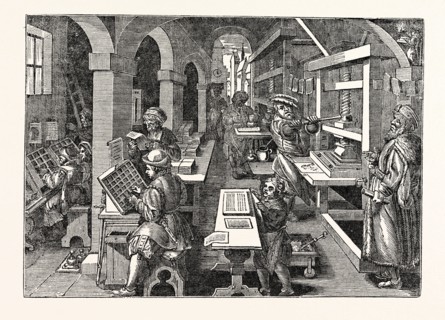Ancient View of a Dutch Printing-Office