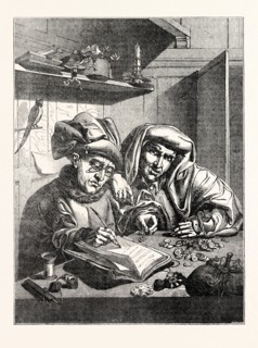 The Misers, at Windsor Castle: by Quentin Messys, or Matsys