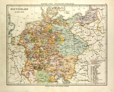 MAP OF GERMANY IN 1378