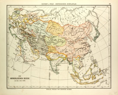MAP OF THE MONGOLIAN EMPIRE IN 1300