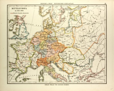 MAP OF CENTRAL EUROPE IN 1000 A.D.