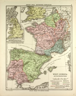 MAP OF WESTERN EUROPE AND THE ROMAN EMPIRE