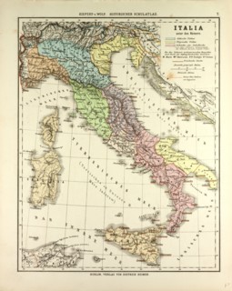 MAP OF ITALY DURING THE ROMAN EMPIRE