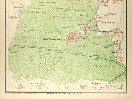 MAP OF MELUN FONTAINEBLEAU