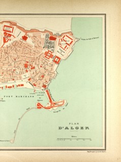 MAP OF ALGIERS, ALGERIA