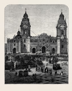 THE REVOLUTION IN PERU: HANGING THE BODIES OF THE BROTHERS GUTIERREZ UPON LIMA CATHEDRAL