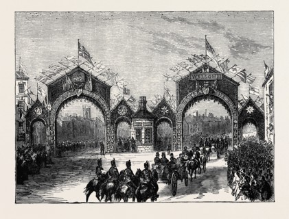 PRINCE ARTHUR AT LEEDS: TRIUMPHAL ARCHES AT THE JUNCTION OF ROUNDHAY ROAD AND CHAPLETOWN ROAD