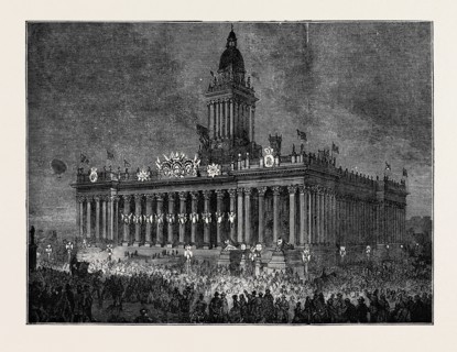 PRINCE ARTHUR AT LEEDS: THE TOWNHALL ILLUMINATED