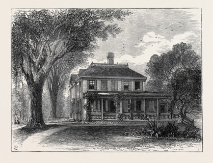 THE POET LONGFELLOW'S HOUSE IN MASSACHUSETTS, U.S.A.