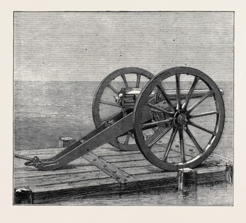 THE DUKE AND DUCHESS OF TECK AT SOUTHPORT: THE WHITWORTH 9-POUNDER BREECH-LOADING RIFLED FIELD GUN
