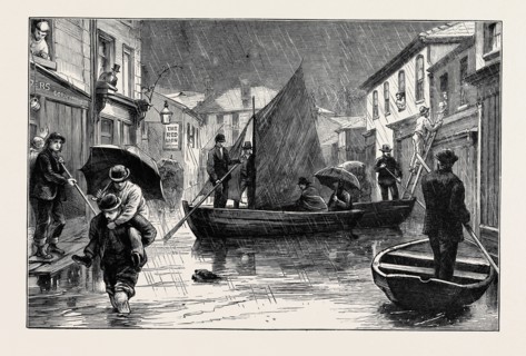 THE RECENT FLOODS: SCENE AT NORTHWICH, CHESHIRE