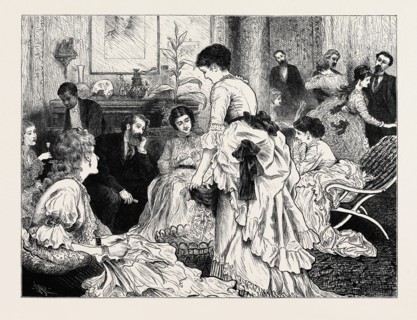 THE PRESIDENTIAL ELECTION IN AMERICA, FOLDING BALLOTS: A SCENE IN A NEW YORK POLITICIAN'S HOUSE