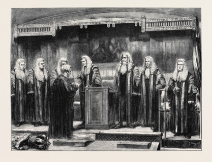 SWEARING-IN THE NEW LORD CHANCELLOR AT WESTMINSTER HALL, LONDON