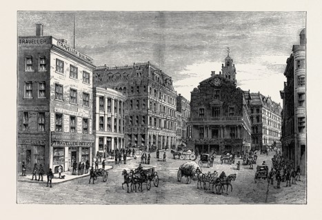 VIEWS AND PUBLIC BUILDINGS IN THE CITY OF BOSTON: VIEW AT THE HEAD OF STATE STREET