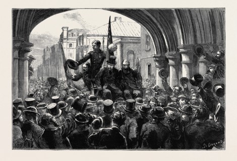 ARRIVAL OF COLOUR-SERGEANT BATES AT THE GUILDHALL