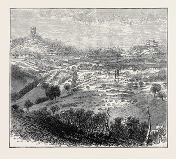 A VISIT TO THE BATTLEFIELD OF SOLFERINO: VIEW OF SOLFERINO FROM CAVRIANA