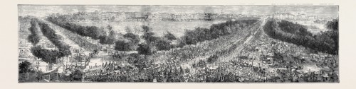 THE GRAND DURBAR AT BOMBAY: VIEW OF THE ESPLANADE FROM THE TOP OF BAZAARGATE STREET