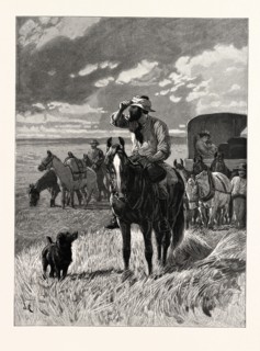 IN SEARCH OF A NEW HOME, A SCENE IN THE FAR WEST
