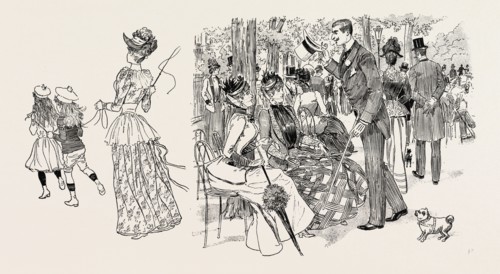 THE PARIS SEASON: AT THE PRÃâ-CATELAN, MAMAN PLAYS THE DRIVER (LEFT); MORNING GATHERING AT THE