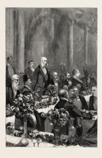 THE DUKE OF CAMBRIDGE SPEAKING AT THE BANQUET IN HONOUR OF MR. COOK: "MY FRIEND, MR. COOK"