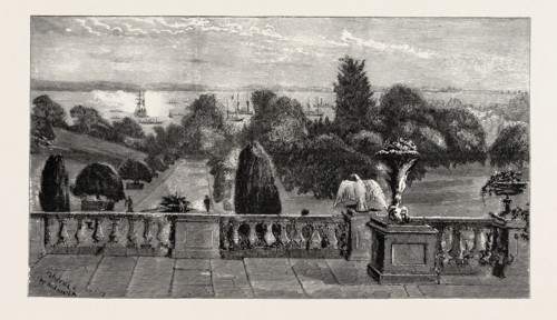 THE VISIT OF THE FRENCH FLEET: THE "MARENGO" SALUTING H.M. THE QUEEN OFF OSBORNE