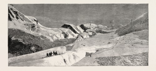 THE FATAL ACCIDENT ON MONT BLANC: DESCENT OF A GUIDE INTO THE CREVASSE 105 FEET DEEP IN SEARCH OF