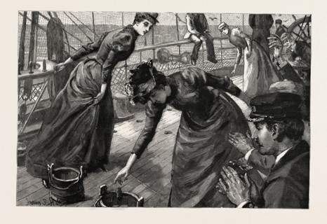 A TRIP TO NORWAY: SPORTS ON BOARD THE SS. "GARONNE" ON THE RETURN VOYAGE: A POTATO RACE