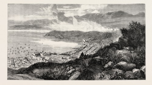 VALPARAISO FROM THE HILLS SOUTH-EAST OF THE CITY: The Battlefield of Vina del Mar is just behind