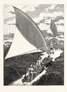 A JANGADA RACE ON THE COAST OF NORTHERN BRAZIL