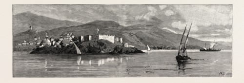 THE EASTERN QUESTION, PORT SIGRI, IN MITYLENE, FALSELY REPORTED TO HAVE BEEN OCCUPIED BY A BRITISH