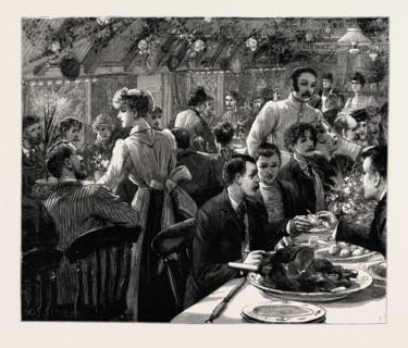THE CYCLISTS' SUNDAY DINNER AT RIPLEY: THE CLUBS AT DINNER
