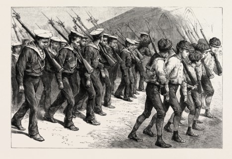 YOUNG BRAZIL, CADETS MARCHING THROUGH THE STREETS OF RIO DE JANEIRO