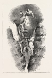 DEER STALKING IN THE FOREST OF THE BLACK MOUNT, ARGYLLSHIRE: A ROUGH CORNER, THE STALK DOWN THE