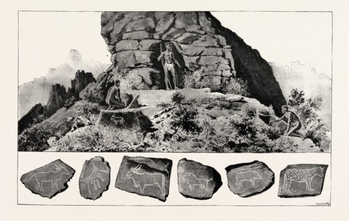 DR. EMIL HOLUB'S SOUTH AFRICAN EXHIBITION IN THE ROTUNDA BUILDINGS, VIENNA, MODELS OF BUSHMEN AT