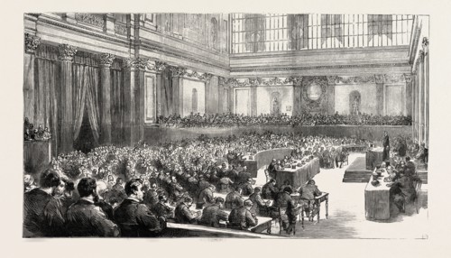 MEETING OF THE DELEGATES TO THE PEACE CONGRESS AT ROME, ITALY