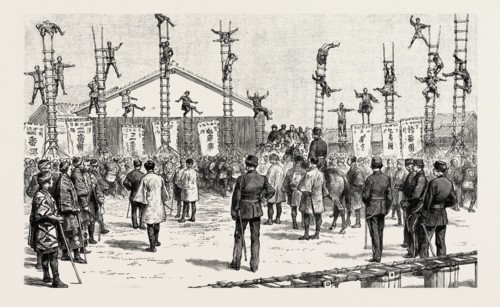 THE JAPANESE FIRE BRIGADE: JAPANESE FIREMEN AT THEIR EXERCISES